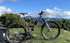Prototype cadre VTT All Mountain - Trail - triangle avant Titane triangle (…)